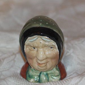 Mid Century Retro Hand Painted Beswick OLD WOMAN Shaker Sugar Salt or Pepper